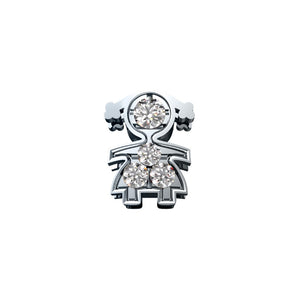 Charm Elements Da Donna Bimba in oro bianco e diamanti DCHF9160.001