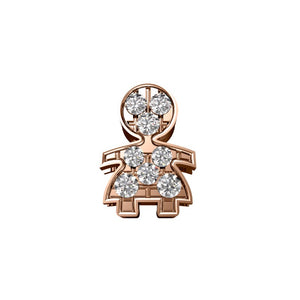 Charm Elements Da Donna Bimba in oro rosa e diamanti DCHF9186.003