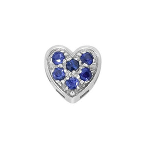 Charm Elements Da Donna cuore in oro bianco e zaffiri DCHZ7398