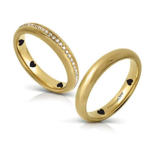 Anelli Fedi “Valentina” in oro e diamanti di Donna Oro