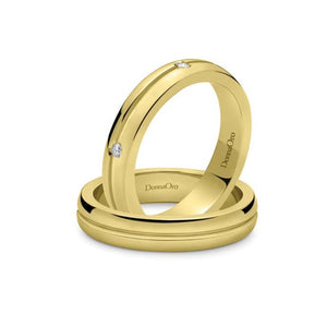 Anelli Fedi “Rossella” in oro e diamanti di Donna Oro