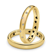 Carica l&#39;immagine nel visualizzatore di Gallery, Anelli Fedi “Serena” in oro e diamanti di Donna Oro 3 mm
