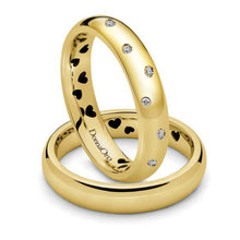 Carica l&#39;immagine nel visualizzatore di Gallery, Anelli Fedi “Serena” in oro e diamanti di Donna Oro 4 mm
