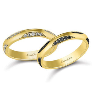 Anelli Fedi “Clara” in oro e diamanti di Donna Oro