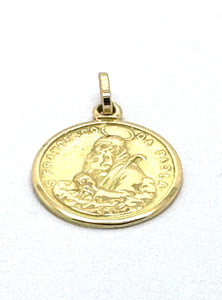 ORO 18KT Medaglia Rotonda San Francesco Da Paola Diam 1.5 cm Cod 72666