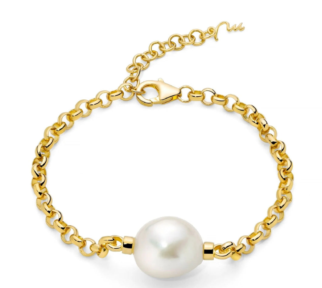 Bracciale donna Miluna Giochi Di Perle in argento dorato con perla PBR3546G