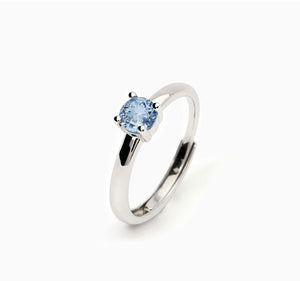 Mabina Women's ring in silver with synthetic aquamarine ISABEL 523404
