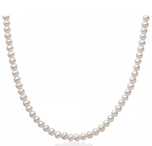 Collana donna Miluna Perle Con Chiusura perle 6/6,5, argento e cuore oro PCL6309