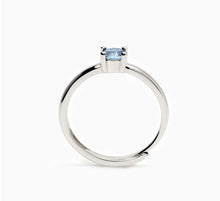 Load image into Gallery viewer, Mabina Women&#39;s ring in silver with synthetic aquamarine ISABEL 523404
