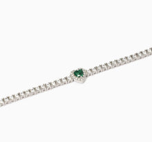 Carica l&#39;immagine nel visualizzatore di Gallery, Bracciale Mabina tennis donna con smeraldo sintetico LOVE AFFAIR 533837
