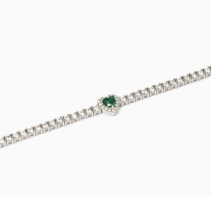 Bracciale Mabina tennis donna con smeraldo sintetico LOVE AFFAIR 533837