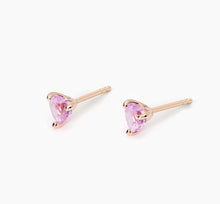 Carica l&#39;immagine nel visualizzatore di Gallery, Orecchini in argento placcato oro rosa con tormalina sintetica ROUGE 563749
