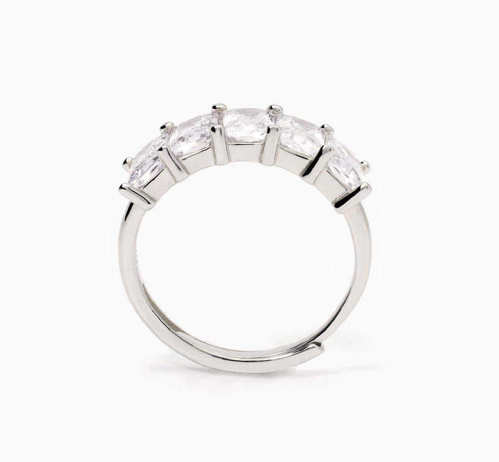 Anillo Mabina para mujer en plata con circonitas VALENTINA 523409