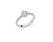 Carica l'immagine nel visualizzatore di Gallery, Anello da donna in oro bianco con diamanti Miluna LID3543
