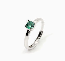 Load image into Gallery viewer, Mabina Women&#39;s ring in silver with synthetic emerald ISABEL 523403

