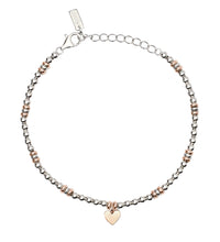 Carica l&#39;immagine nel visualizzatore di Gallery, Bracciale catena da donna della collezione Mabina Little Mix in argento placcato oro rosa con cuore pendente 533839
