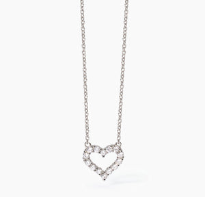 Girocollo Mabina in argento con cuore e zirconi HAPPY LOVE 553681