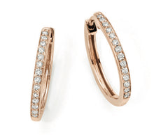 Load image into Gallery viewer, Orecchini Donna Oro collezione luce  cerchi in oro rosa 18 Kt LOF11828.006
