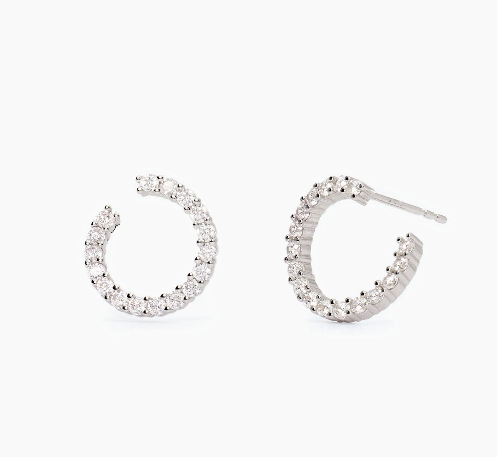 Mabina earrings in silver with zircons FUTURIST 563755