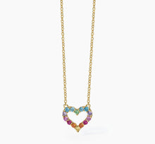 Carica l&#39;immagine nel visualizzatore di Gallery, Girocollo Mabina in argento placcato oro con cuore HAPPY LOVE 553682
