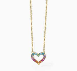 Girocollo Mabina in argento placcato oro con cuore HAPPY LOVE 553682
