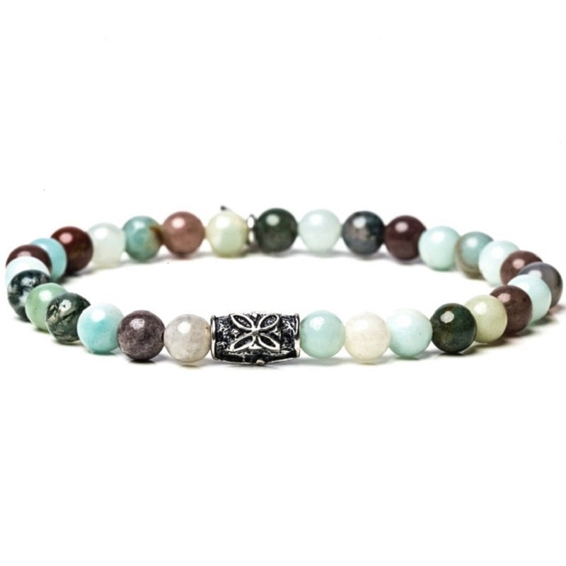 Bracciale Da Uomo Stone Amazonite con componenti in argento Gerba GE/240