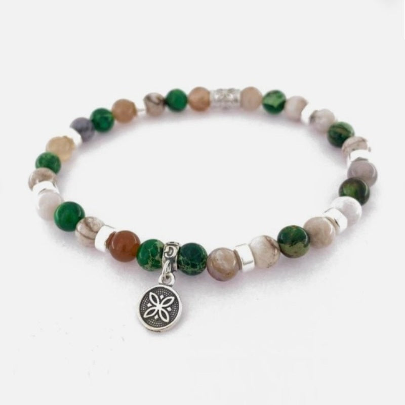 Bracciale unisex in argento 925 con pietre naturali Gerba GE/761