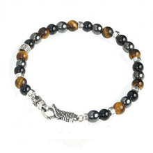Cargar imagen en el visor de la galería, Bracciale unisex onice e occhio di tigre Gerba GE/MOSCH04
