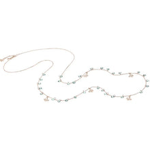 Carica l&#39;immagine nel visualizzatore di Gallery, Collana in argento rosè con farfalle e zirconi azzurri Comete GLA 164
