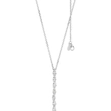 Carica l&#39;immagine nel visualizzatore di Gallery, Collana in argento con zirconi a goccia Comete GLA 243
