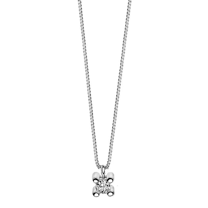 Collana da donna in oro bianco Punto Luce Comete GLB 1406