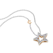 Carica l&#39;immagine nel visualizzatore di Gallery, Collana da donna in oro bianco con diamanti Stella Comete GLB 1446
