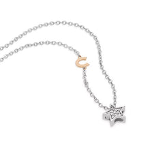 Carica l&#39;immagine nel visualizzatore di Gallery, Collana da donna in oro bianco con diamanti Stella Comete GLB 1446
