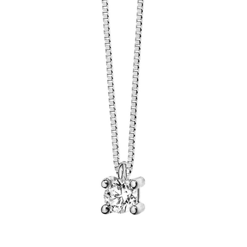 Collana da donna in oro bianco Punto Luce Comete GLB 1407