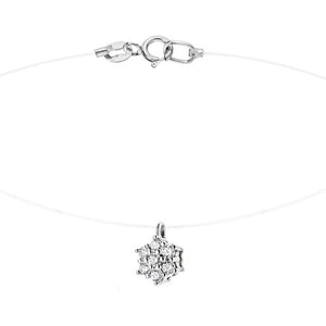 Collana da donna in oro bianco Punti Luce Comete GLB 872