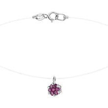 Carica l&#39;immagine nel visualizzatore di Gallery, Collana da donna in oro bianco con rubini Comete GLB 874
