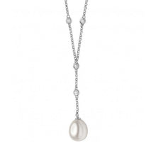 Load image into Gallery viewer, Collana da donna in oro bianco con perla e diamanti Comete GLP 352
