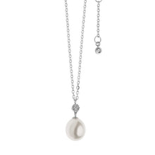 Carica l&#39;immagine nel visualizzatore di Gallery, Collana da donna in oro bianco con perla e diamanti Comete GLP 496
