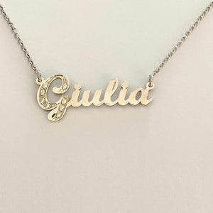 Women's name necklace in silver