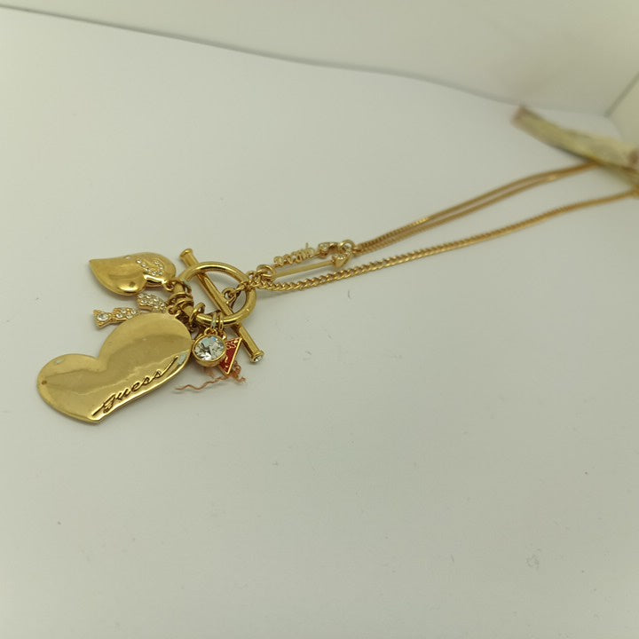 Collana da donna in aciaio dorato Guess UBN70705