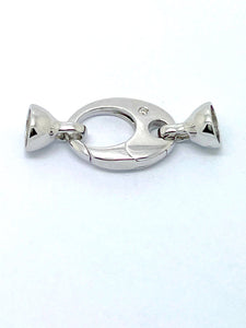 Pearl wire clasp in White Gold and Diamonds Miluna PNL520B