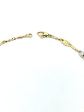 Cargar imagen en el visor de la galería, Pulsera tubular bicolor en oro de 18kt con inserciones de malla marina 72084
