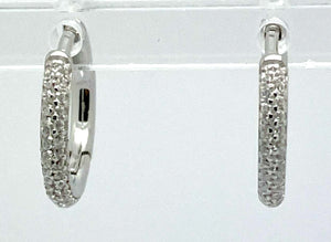 Cerchi in argento e pavè di zirconi  dm 16mm Cod. 77024