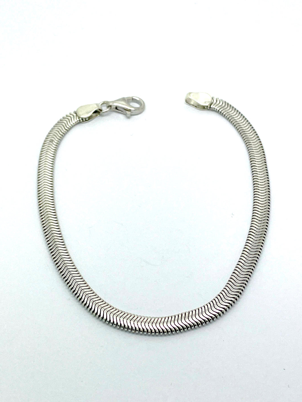 Bracciale in Argento 925 maglia piatta cm 19 Cod.77030
