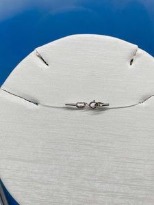Girocollo Fantasmino filo trasparente oro bianco 18KT e zircone Cod. 72275