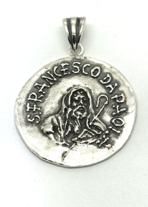 San Francesco di Paola Medaglia in Argento 925 Cod. 77048