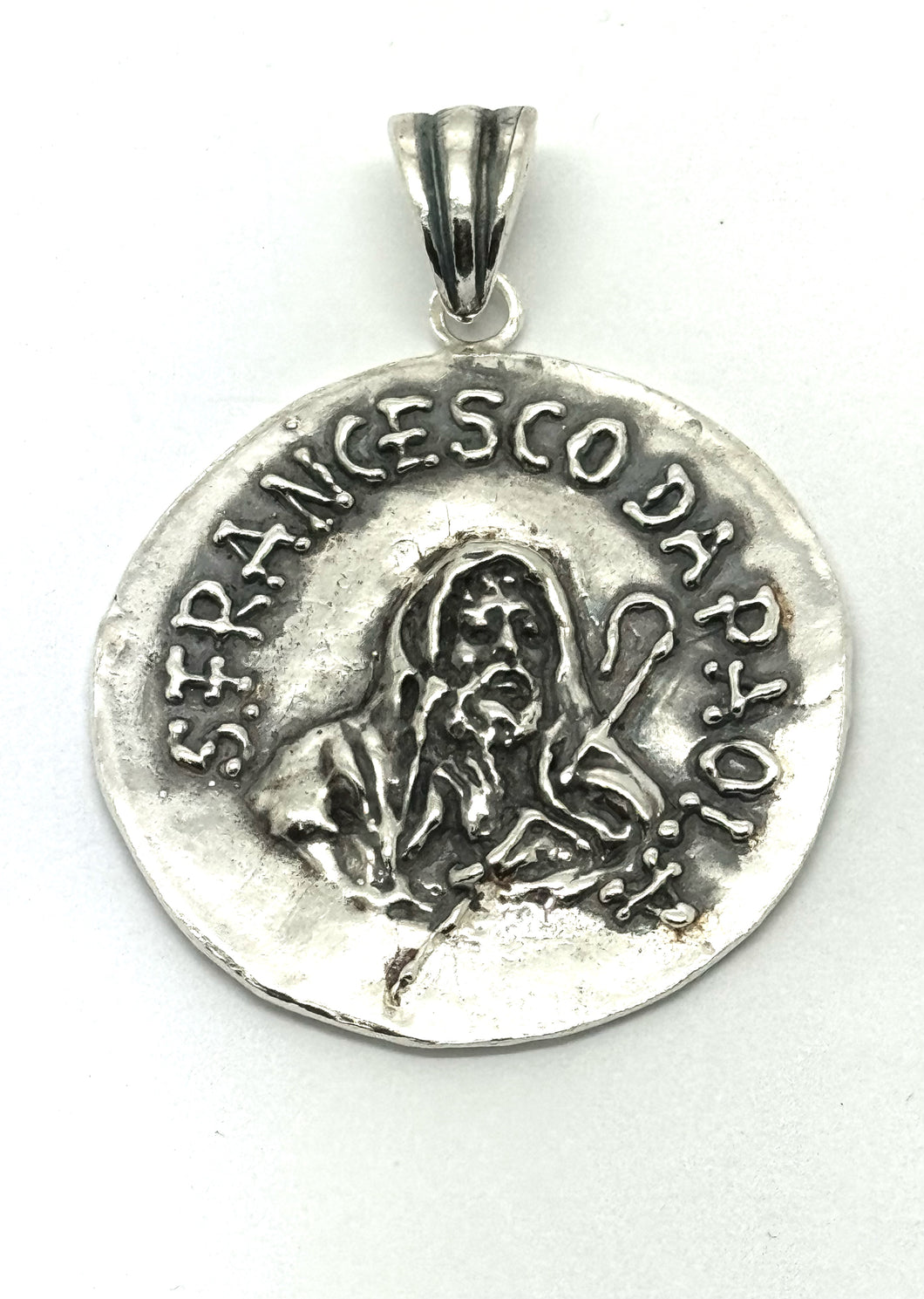 San Francesco di Paola Medaglia in Argento 925 Cod. 77048