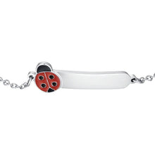 Carica l&#39;immagine nel visualizzatore di Gallery, Bracciale banbina in acciaio con coccinella Luca Barra JB102
