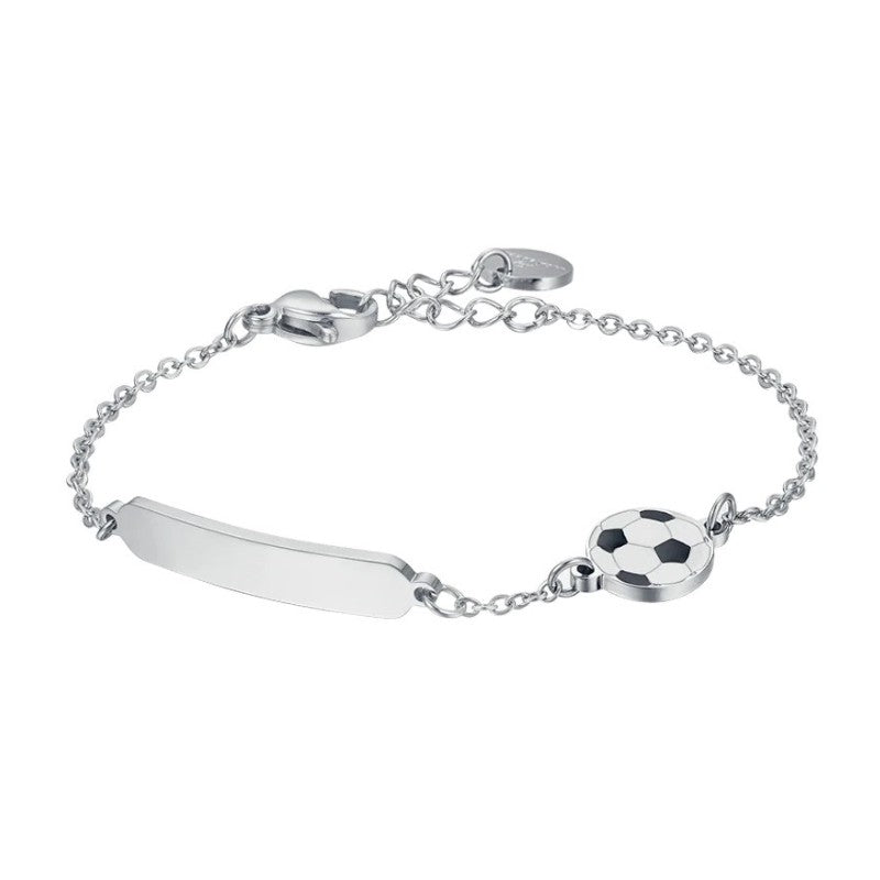 Bracciale banbino in acciaio con pallone Luca Barra JB111