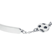 Carica l&#39;immagine nel visualizzatore di Gallery, Bracciale banbino in acciaio con pallone Luca Barra JB111
